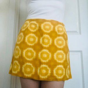 J Crew Tie Dye Sunflower Mini Skirt
